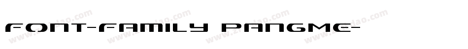 font-family PangMe字体转换